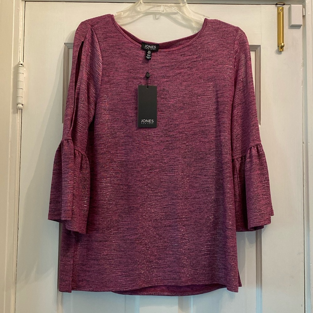 Brand New Stunning Blouse with Open Shoulder and Bell Sleeve, size S